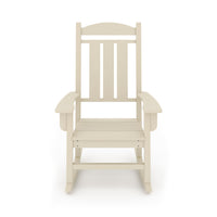 Beige Traditional Porch Rocker Classic Hdpe Poly Lumber For Porch, Patio, And Garden Comfort No Rocker & Glider Beige Weather Resistant Frame Garden & Outdoor American Traditional Hdpe Hdpe