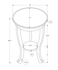 Accent Table, 2 Tier, Bedroom, End, Lamp, Nightstand, Round, Side Table, Brown Veneer, Traditional Walnut Mdf