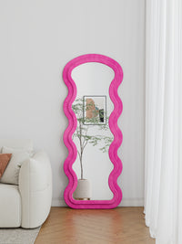 Rose Mirror Rose Metal Synthetic Wood Mirror