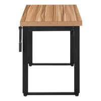 Computer Desk, Home Office, Standing, Adjustable, 48"L, Work, Laptop, Brown Laminate, Black Metal, Contemporary, Modern Brown Particle Board