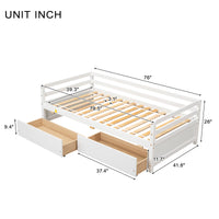 Daybed With Two Storage Drawers ,White Old Sku:W50450915 Twin White Pine