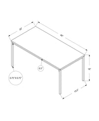 Coffee Table, Accent, Cocktail, Rectangular, Living Room, 40"L, White Laminate, Grey Metal, Contemporary, Modern White Mdf