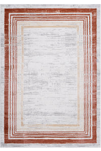 Naar Marfi Collection 2X3 Brown Ivory Bordered Non Shedding Living Room Bedroom Dining Home Office Stylish And Stain Resistant Area Rug Brown Polyester