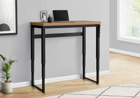 Computer Desk, Home Office, Standing, Adjustable, 48"L, Work, Laptop, Brown Laminate, Black Metal, Contemporary, Modern Brown Particle Board