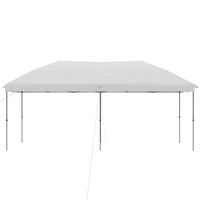 Outsunny 10' X 19' Pop Up Canopy With Easy Up Steel Frame, 3 Level Adjustable Height And Carrying Bag, Sun Shade Event Party Tent For Patio, Backyard, Garden, Off White White Steel