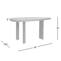 Melvin 60" Modern Oak Oblong Oval Console Desk, Caf Brown Oak Wood Brown Oak Wood Solid Wood