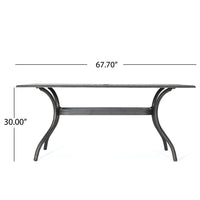 Austin 68" Rectangle Table Copper Aluminium