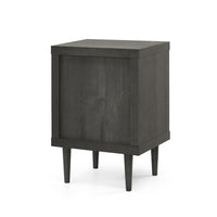 2 Drawer Nightstand Grey Mdf