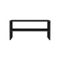 Stackable Shoe Rack Howard, Bedroom, Black Black Modern Engineered Wood
