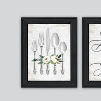 "Ready To Dine Humor" Framed Wall Art For Living Room, Wall Art Print For Home Decor, Bedroom Wall Art By Lettered & Lined Multicolor Wood Paper