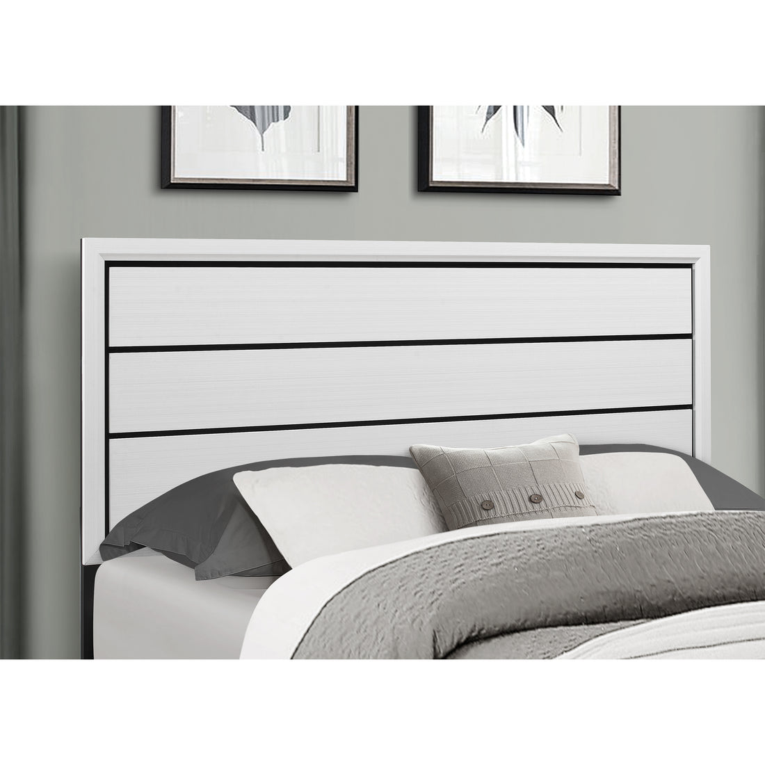 Mirage White Queen Bed White Rubber Wood