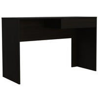 Acre Writing Computer Desk, One Drawer Black Black Computer Desk Office Modern Freestanding Rectangular Drawers Desk Rectangular Particle Board Particle Board