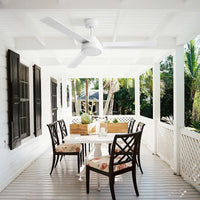 52" Without Light, 3 Abs Blades Farmhouse With Remote Control 6 Speed Reversible Dc Motor White For Living Room, Bedroom, Kitchen White Abs