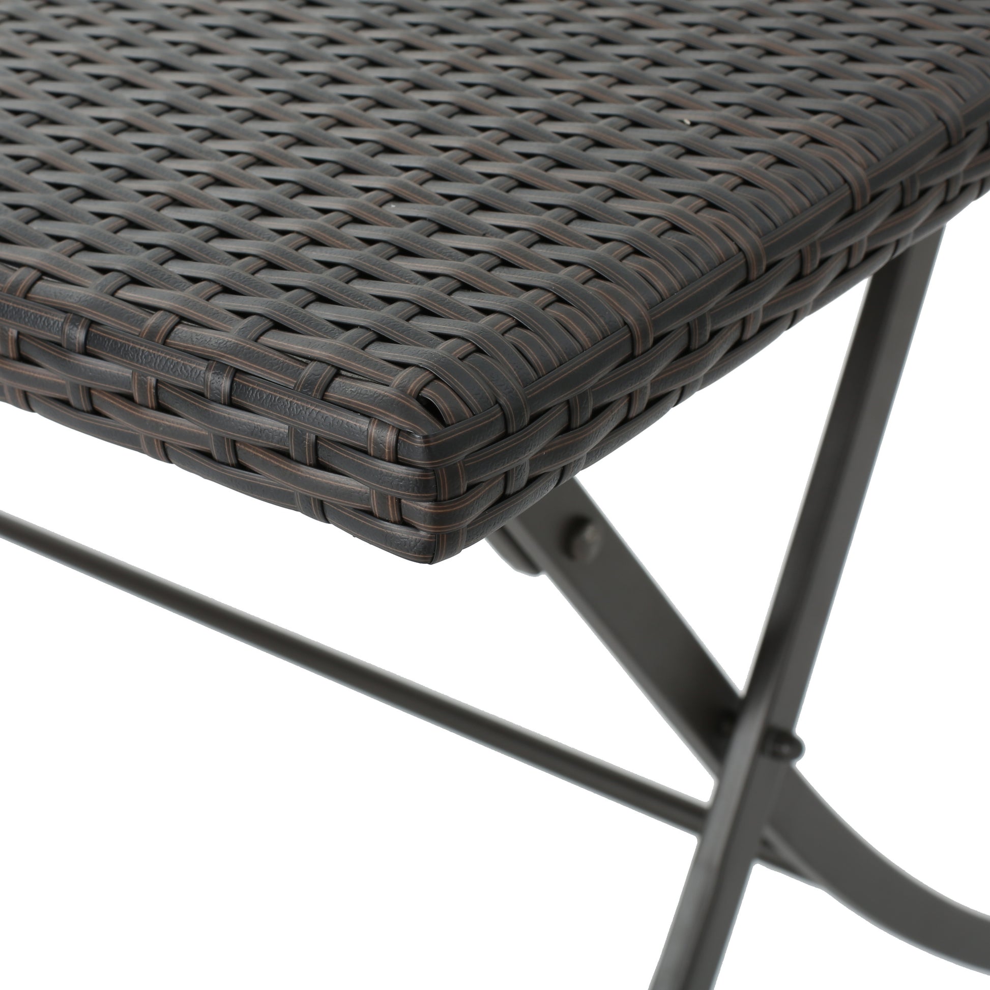 Riad Rectangle Foldable Dining Table Brown Multi Rattan