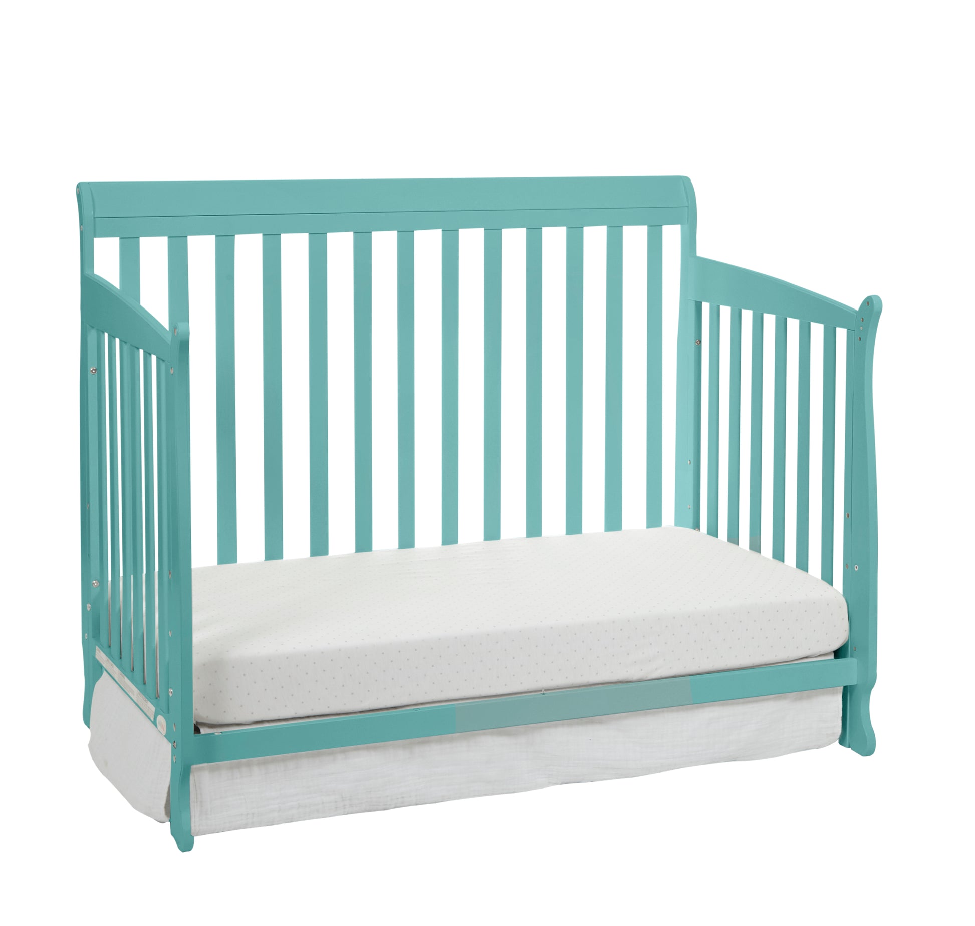 Riley 4 In 1 Convertible Crib Turquoise Turquoise Wood