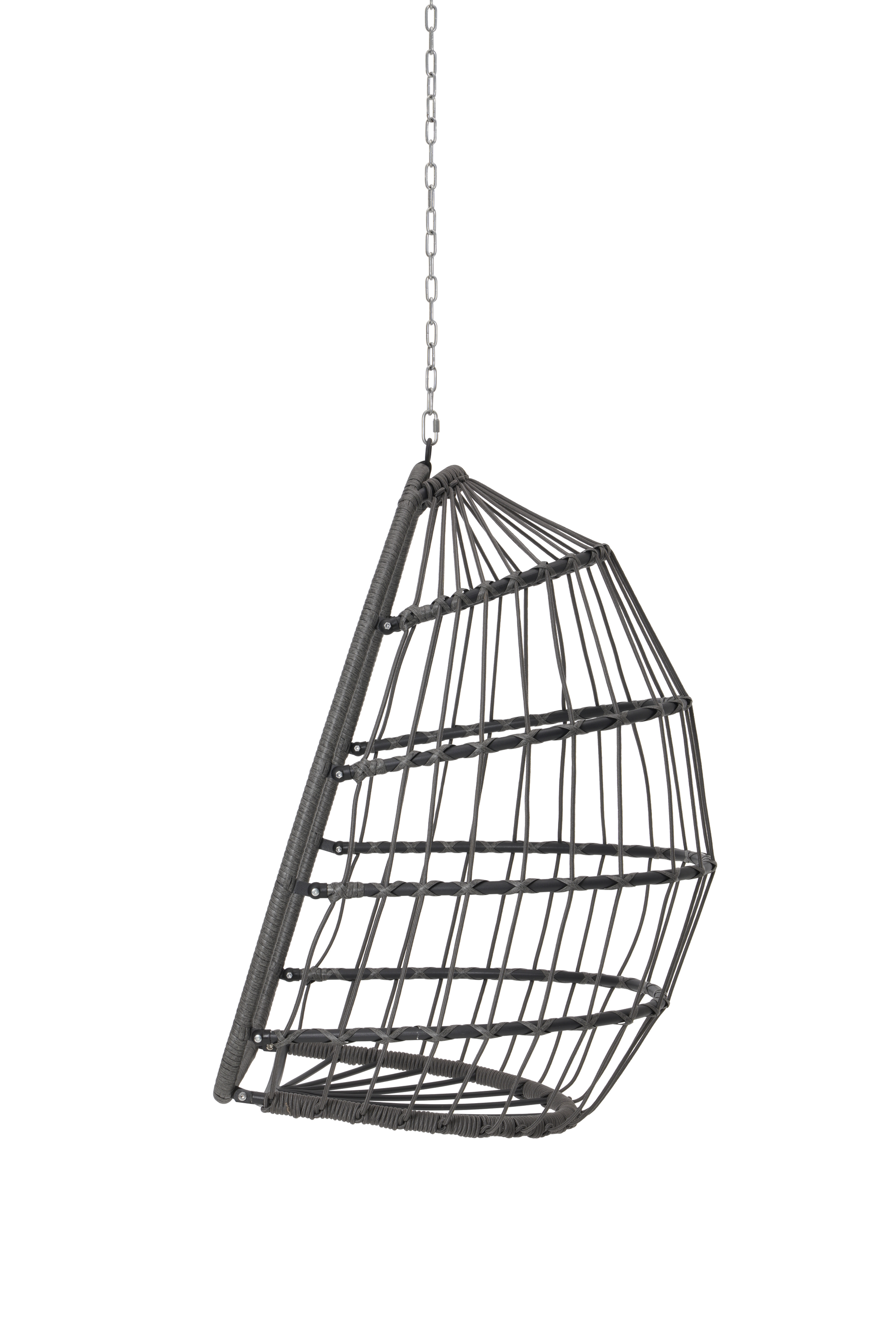 Outdoor Garden Rattan Egg Swing Chair Hanging Chair Pe Hang Chair Yes Sectional Dark Blue Water Resistant Frame Water Resistant Cushion Garden & Outdoor American Design Polypropylene Rattan