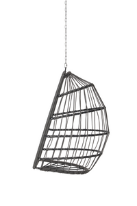 Outdoor Garden Rattan Egg Swing Chair Hanging Chair Pe Hang Chair Yes Sectional Dark Blue Water Resistant Frame Water Resistant Cushion Garden & Outdoor American Design Polypropylene Rattan
