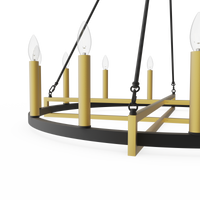 12 Light Living Room Steel Dimmable Candle Style Wagon Wheel Chandelier Ul Certified Antique Brass Black Ceiling Lights Steel Metal