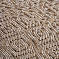 4X6 Mocha Geometric Indoor Outdoor Area Rug Mocha Polypropylene