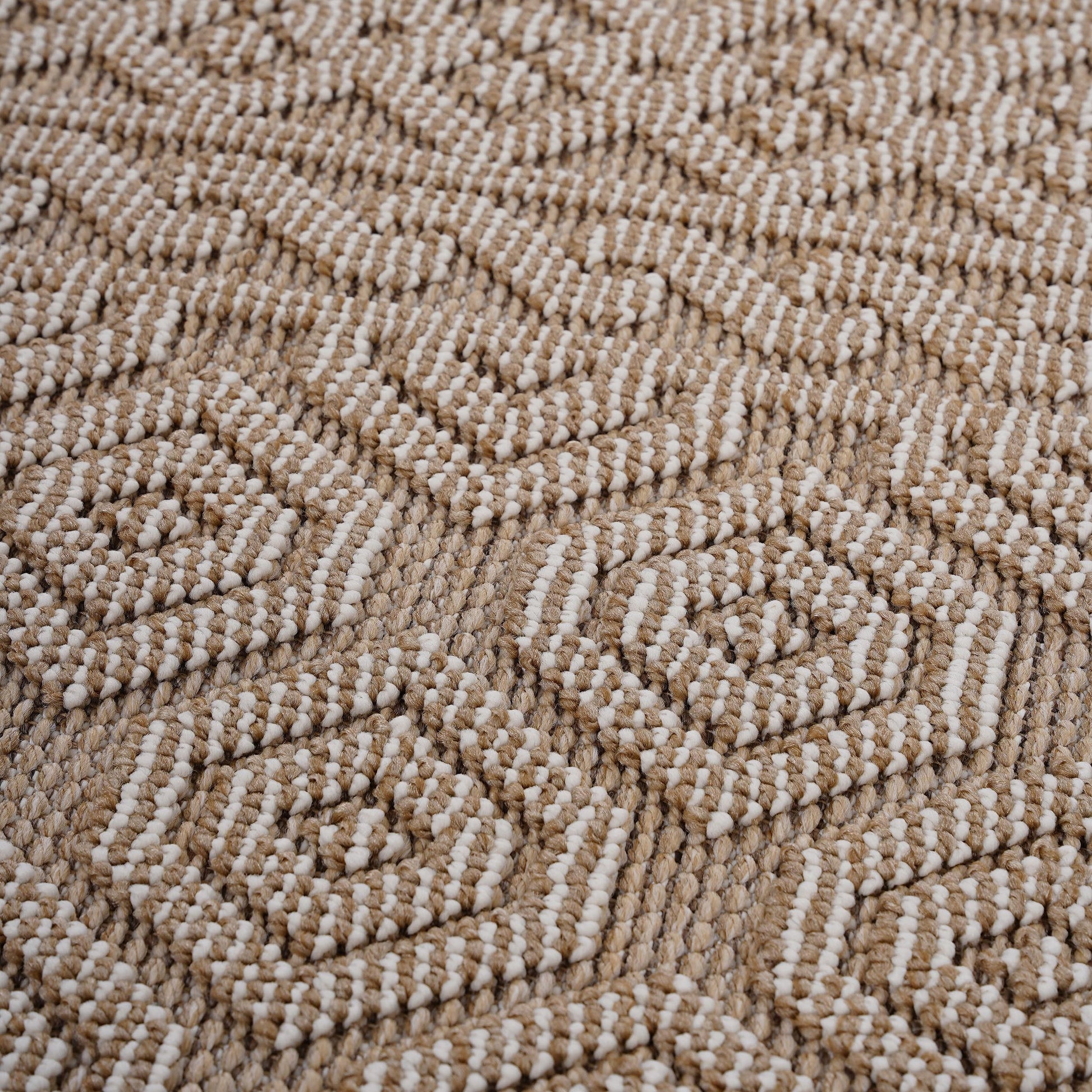 5X7 Mocha Geometric Indoor Outdoor Area Rug Mocha Polypropylene