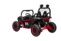 24 Volt Ride On Toys With Remote, Metal Frame Electric Powered Off Road Utv With 2 Xl Seater, 4X200W 5Mph Max, 4Wd 2Wd Switchable, 3 Speeds, Bluetooth, Storage,Red Red Abs