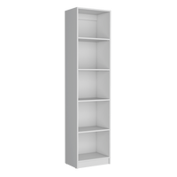 June 3 Piece Home Bookcase Set, 60" Wide With 13 Shelves And 2 Door Cabinetliving Room Set White White Particle Board