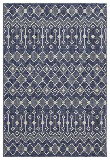 Sunshine Gc Har2019 Blue 5 Ft. 3 In. X 7 Ft. 3 In. Indoor Outdoor Area Rug Blue Polyester Polypropylene