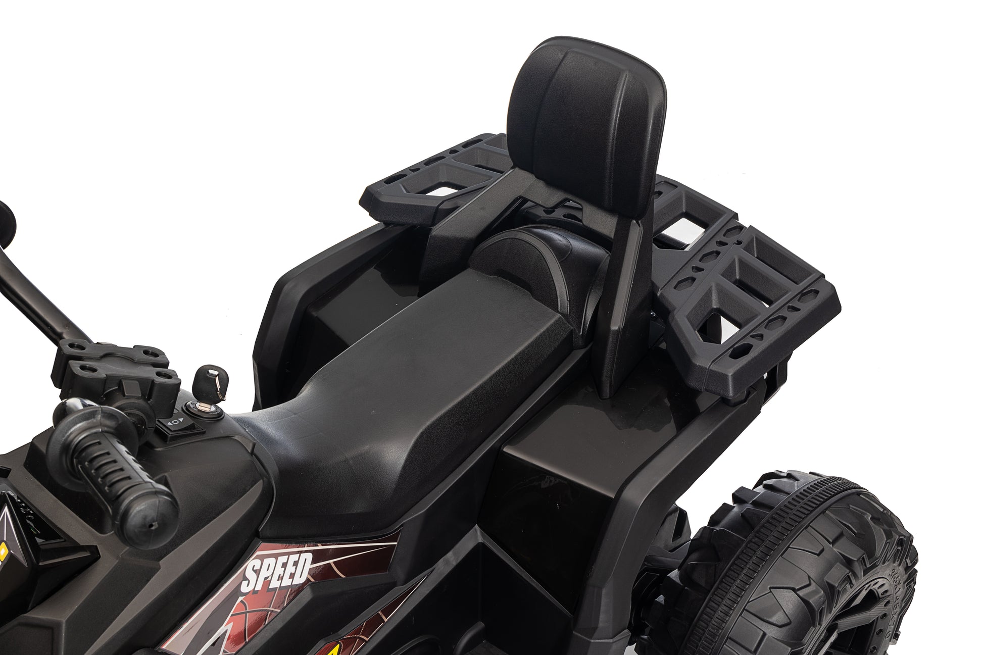 Kids Atv 2 Wheeler, 24 Volt 2Wd Ride On Toys For Big Kids W 2 Seater, 4X200W Motor, 5.6Mph Max Speed,Black Black Abs