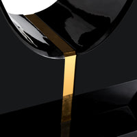 Table And Chair Set.63"W X 37"D X 30"H Black Marble Mdf Diningtable Set With 4 Black Pu Chairs With Gold Metal Legs.Bring A Comfortable Home Experience To The Kitchen, Bedroom, And Office.