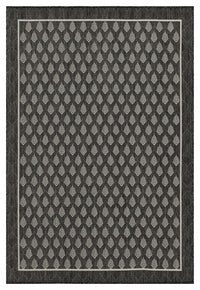 Sunshine Gc Har2008 Anthracite 2 Ft. 7 In. X 7 Ft. 3 In. Indoor Outdoor Area Rug Anthracite Polyester Polypropylene