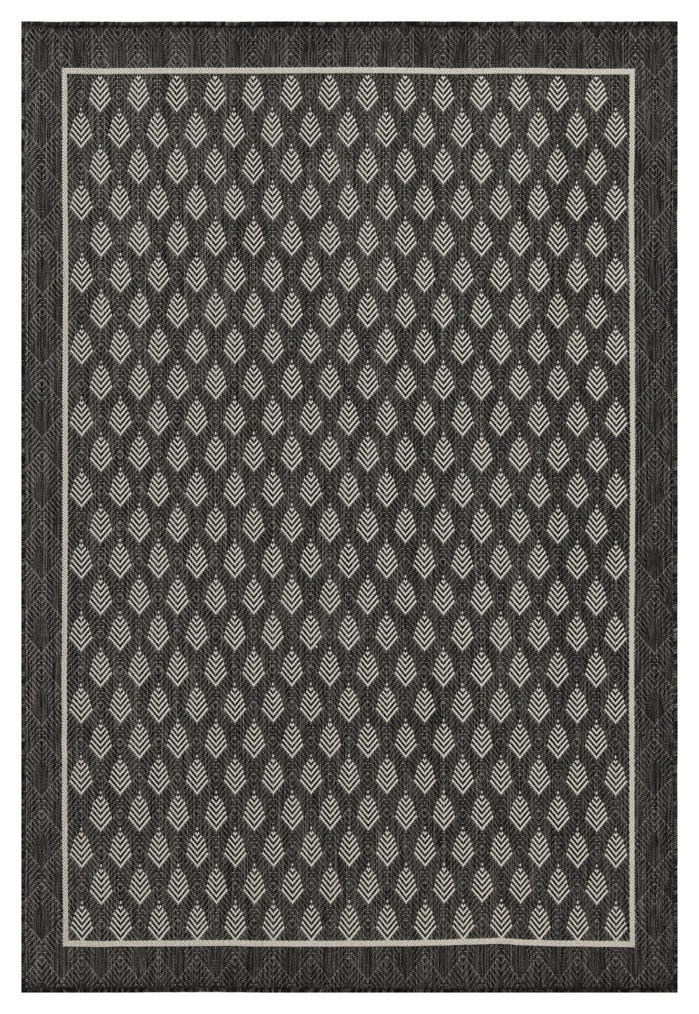 Sunshine Gc Har2008 Anthracite 5 Ft. 3 In. X 7 Ft. 3 In. Indoor Outdoor Area Rug Anthracite Polyester Polypropylene