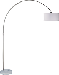 81"H White Single Arch With Marble Base Floor Lamp 1Pc Ctn 2.75 46.20 Soft White Led Metal