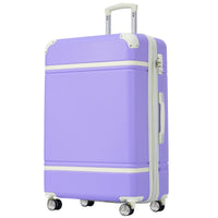 28 In Luggage 1 Piece With Tsa Lockexpandable Lightweight Suitcase Spinner Wheels, Vintage Luggage,Purple Change To Sku:N732P171623I Purple Abs