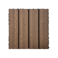 Wood Plastic Composite Deck Tiles Set Of 20Pcs, Diy Interlocking Decking Tiles, Floor Tile, Durable, Maintenance, Waterproof, Indoor Outdoor, 12X12In Light Coffee Light Coffee Modern Plastic Wood