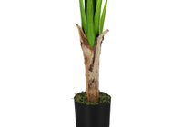 Artificial Plant, 43" Tall, Banana Tree, Indoor, Faux, Fake, Floor, Greenery, Potted, Real Touch, Decorative, Green Leaves, Black Pot Green Plastic