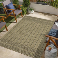 Earth Gc Ntl1008 Jute Black 7 Ft. 10 In. X 10 Ft. 3 In. Indoor Outdoor Area Rug Natural Black Polyester Polypropylene