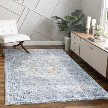 Legacy Gc Cam8003 Multi 5 Ft. 3 In. X 7 Ft. Area Rug White Polyester