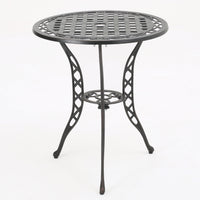 Bono Metal Bistro Set Black Aluminium