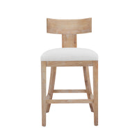 27" Counter Stools Set Of 2, Upholstered Counter Height Bar Stools With Solid Rubber Wood Frame, Backrest, Footrest, Armless Barstools For Home Bar, Kitchen Counter, Beige & Natural Beige Natural Foam Set Of 2 Fabric