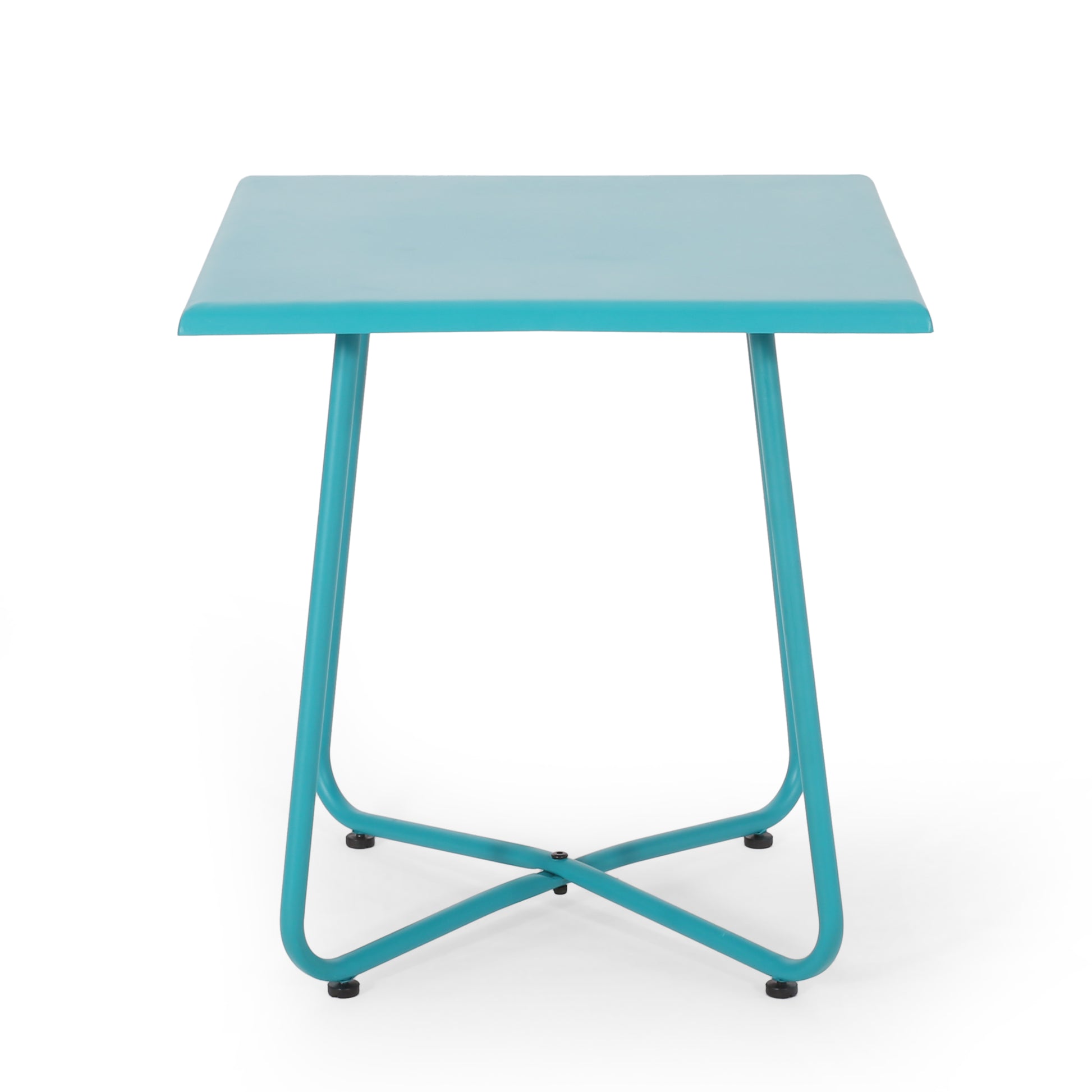 Alder 18" Side Table Teal Iron