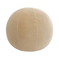 Luna 12" Round Sphere Accent Ball Throw Pillow, Fawn Brown Performance Velvet Brown Polypropylene Velvet