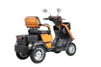 Heavy Duty 4 Wheel Mobility Scooters For Seniors & Adults 500Lbs Capacity Orange Abs Pc