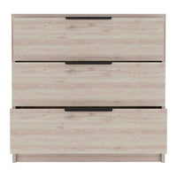 Dresser 27"H, 3 Drawers Dresser, Superior Top, Light Gray Light Gray Bedroom Modern Particle Board Particle Board