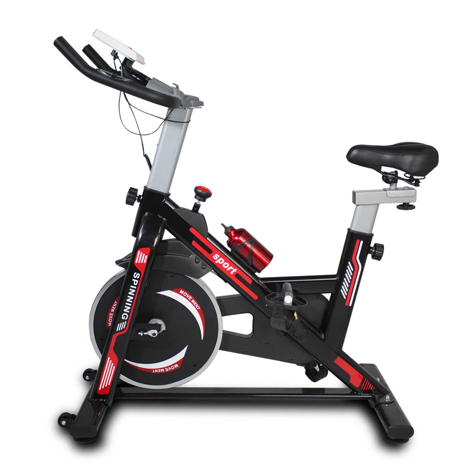 Indoor Exercise Bike Cycling Bike With Comfortable Seat Cushion Black Red Black Red Steel