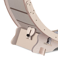 Cat Exercise Wheel For Indoor Cats, Cat Running Wheel With Carpeted Runway, 41" Natural Wood Color Wood Wood