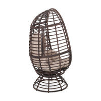 Robertson Swivel Patio Egg Chair Black Fabric