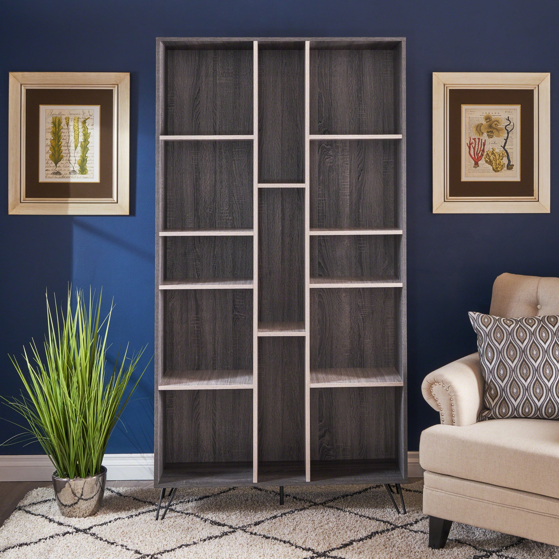 Multi Function Cabinet Grey Particle Board