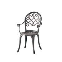 Camden 3Pc Cast Bistro Set W Ice Bucket Copper Aluminium