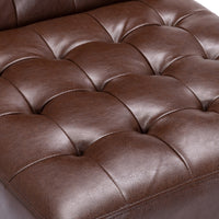 Accent Chair Dark Brown Pu