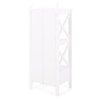 1 Drawer Storage Rack White Mdf